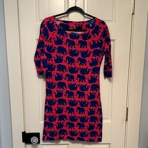 Lilly Pulitzer Pink and Blue Elephant Dress